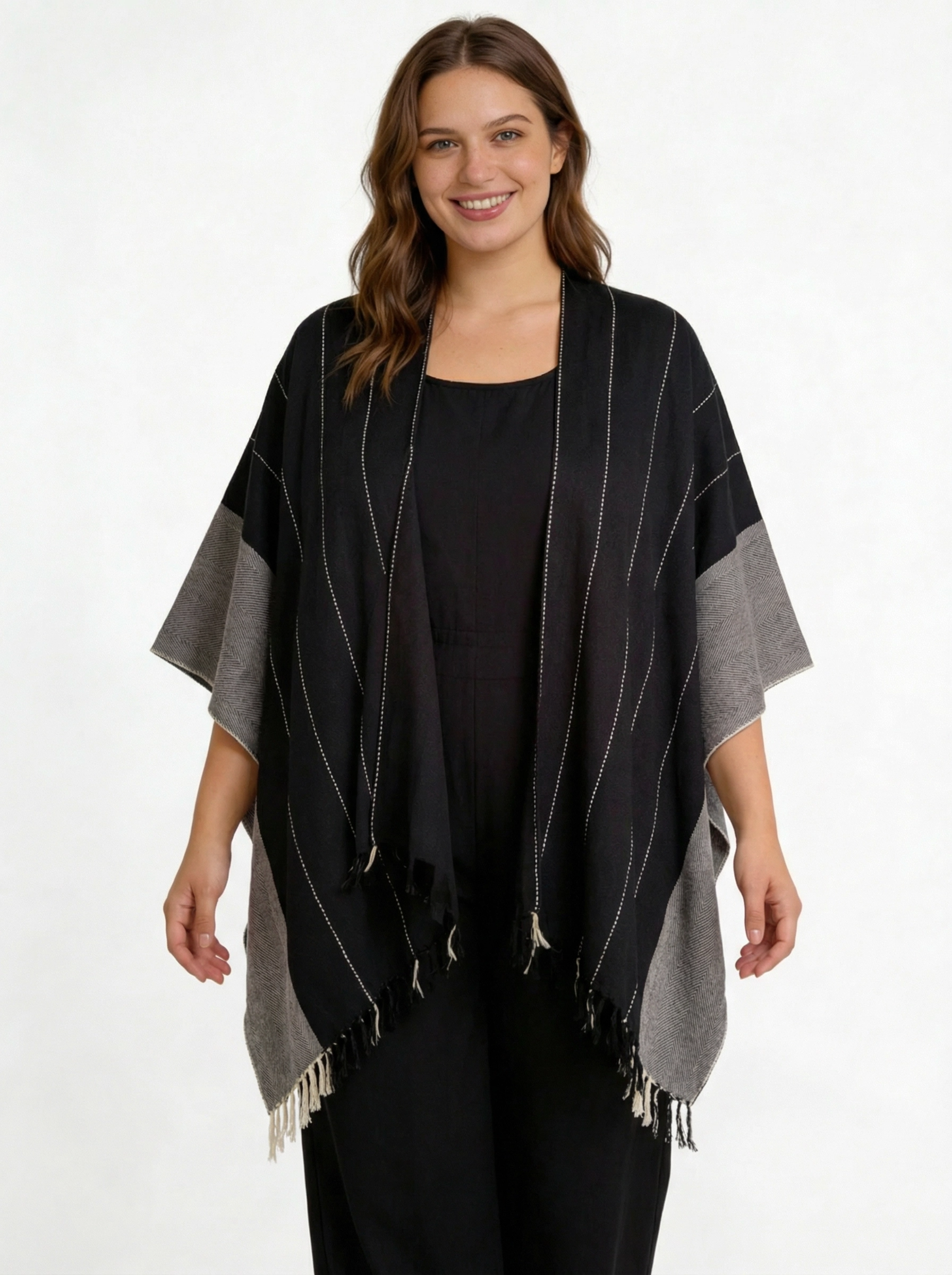 ShopYego Top Soft Obsidian Mekdi Kimono - Soft Obsidian