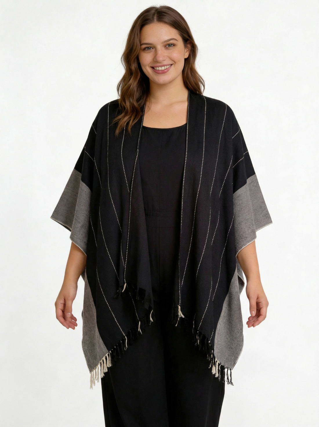 ShopYego Top Soft Obsidian Mekdi Kimono - Soft Obsidian