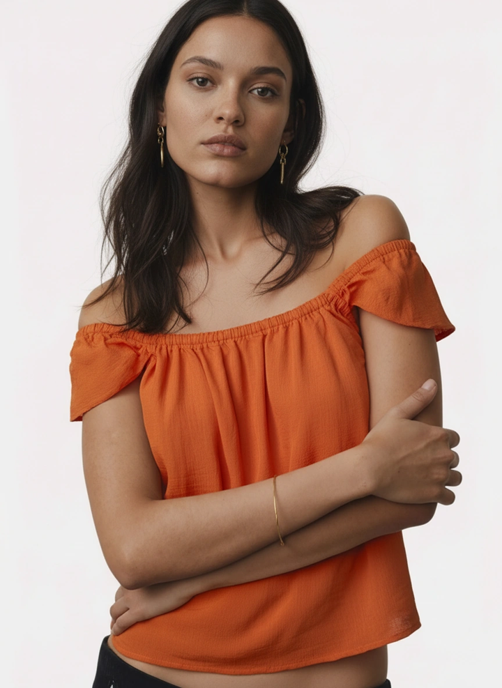 ShopYego Top Solar Orange Munaye Top - Solar Orange