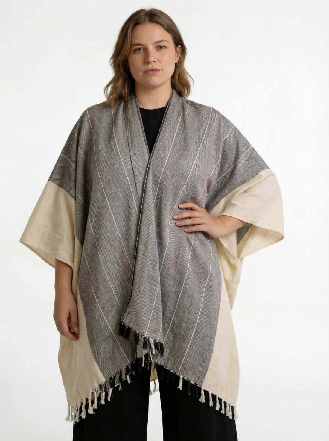 ShopYego Top Stonewash Mekdi Kimono - Stonewash