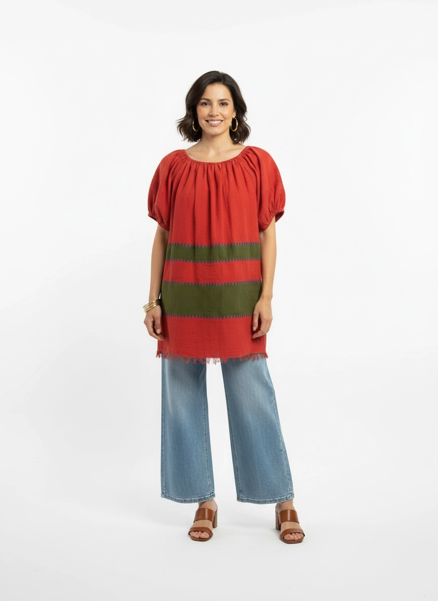 ShopYego Top Sunbaked Red Liya Top- Sunbaked Red