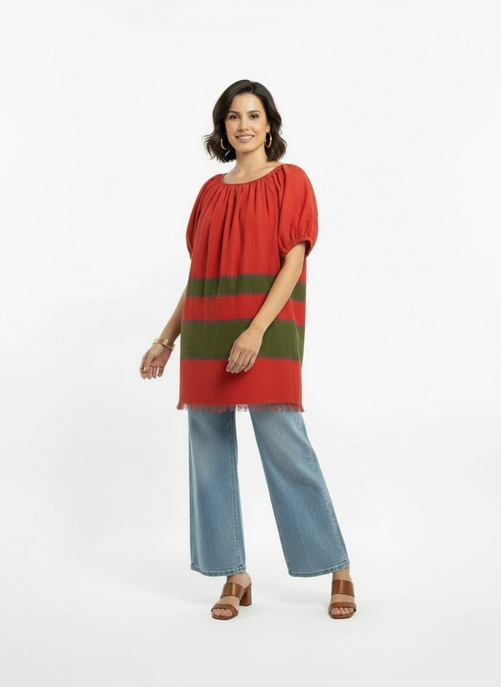 ShopYego Top Sunbaked Red Liya Top- Sunbaked Red