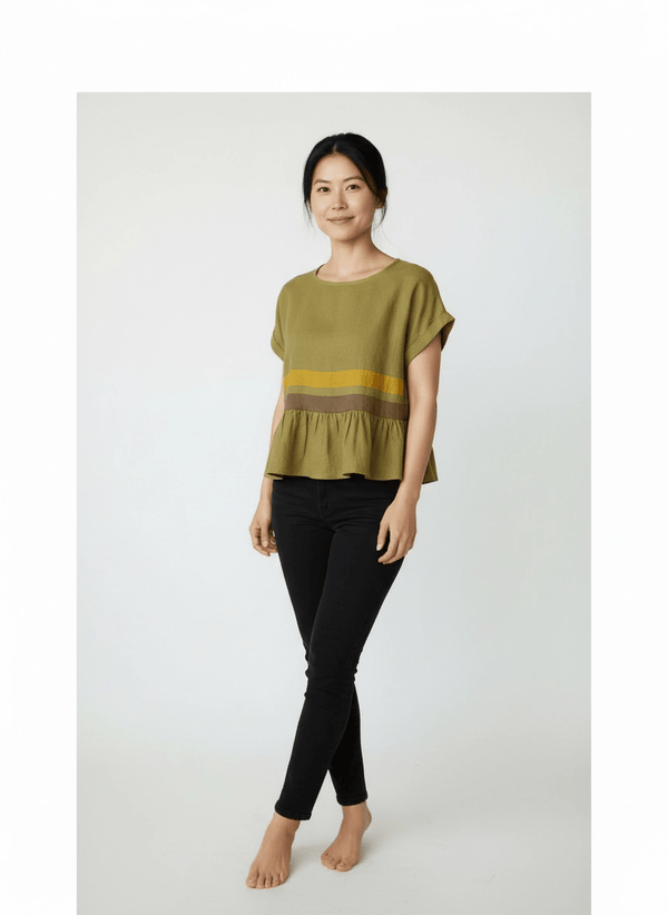 Amsale Top - Sunlit Olive