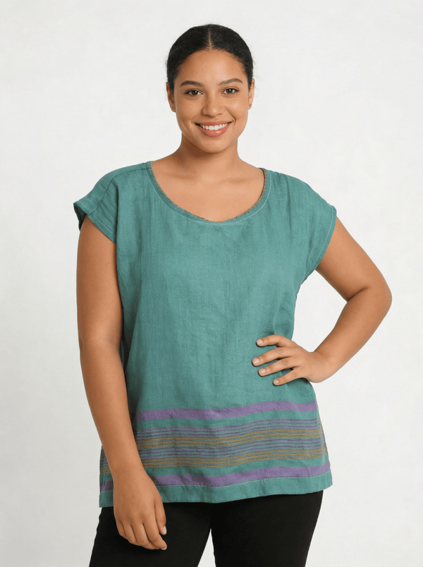 Aluna Top - Teal Horizon
