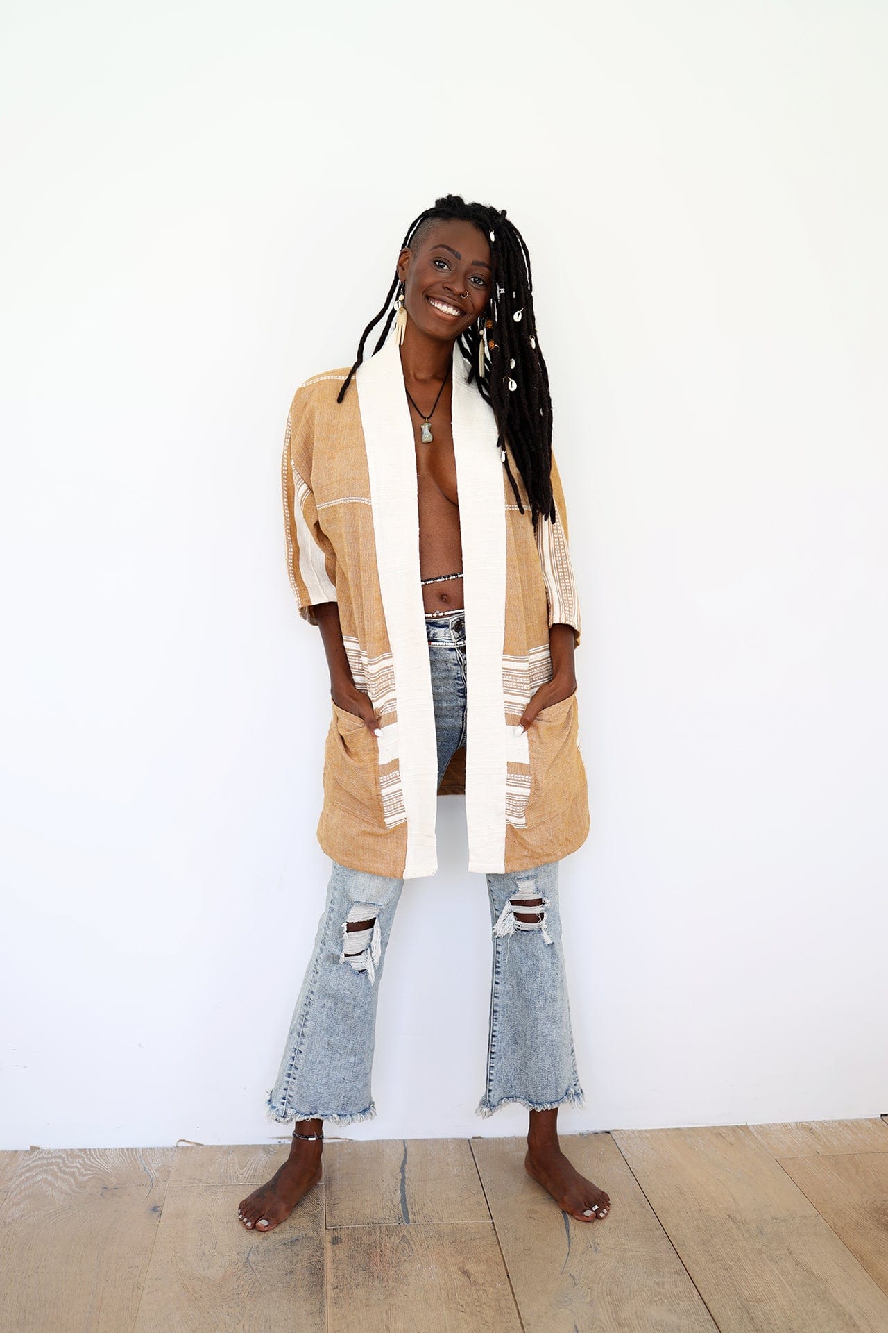 ShopYego Women's Tops Earth Tones Zelalem Cardi